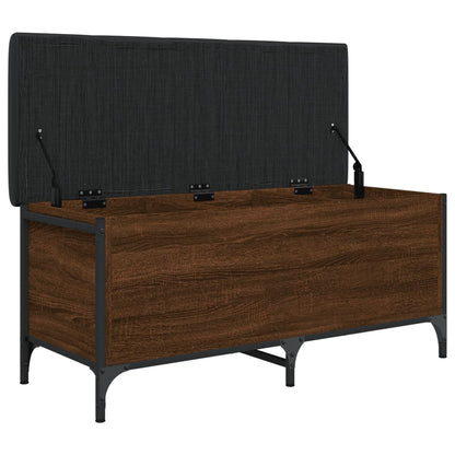 Sitzbank mit Stauraum Braun Eiche 102x42x45 cm Holzwerkstoff - Pazzar.ch