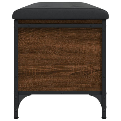 Sitzbank mit Stauraum Braun Eiche 102x42x45 cm Holzwerkstoff - Pazzar.ch