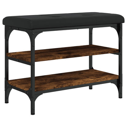 Schuhbank Räuchereiche 62x32x47 cm Holzwerkstoff - Pazzar.ch