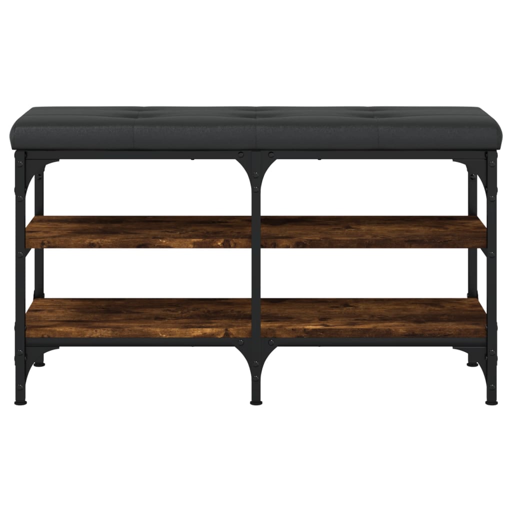 Schuhbank Räuchereiche 82x32x47 cm Holzwerkstoff - Pazzar.ch