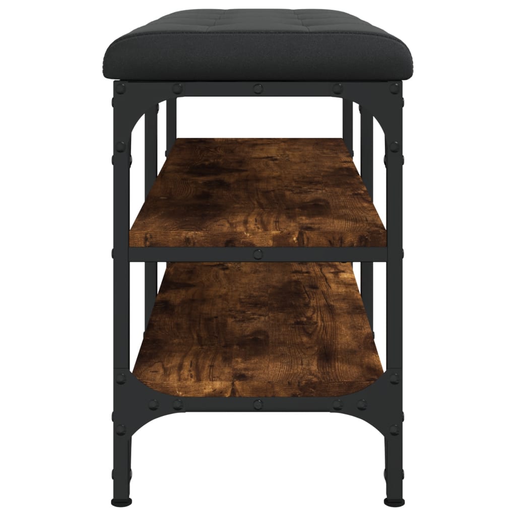 Schuhbank Räuchereiche 82x32x47 cm Holzwerkstoff - Pazzar.ch
