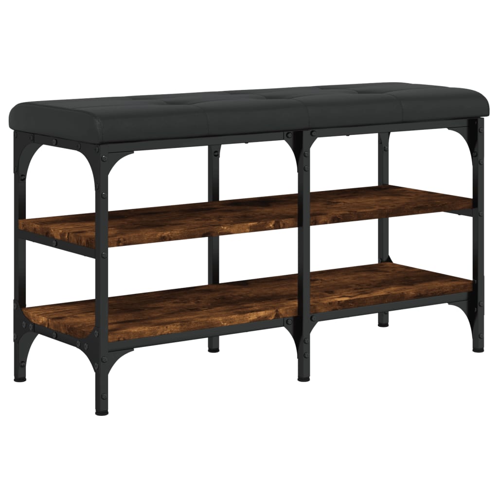 Schuhbank Räuchereiche 82x32x47 cm Holzwerkstoff - Pazzar.ch
