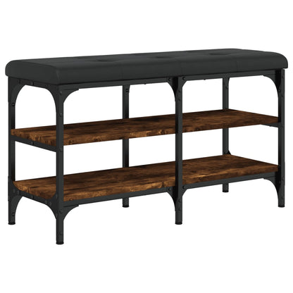 Schuhbank Räuchereiche 82x32x47 cm Holzwerkstoff - Pazzar.ch