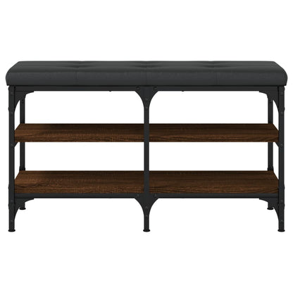 Schuhbank Braun Eichen-Optik 82x32x47 cm Holzwerkstoff - Pazzar.ch