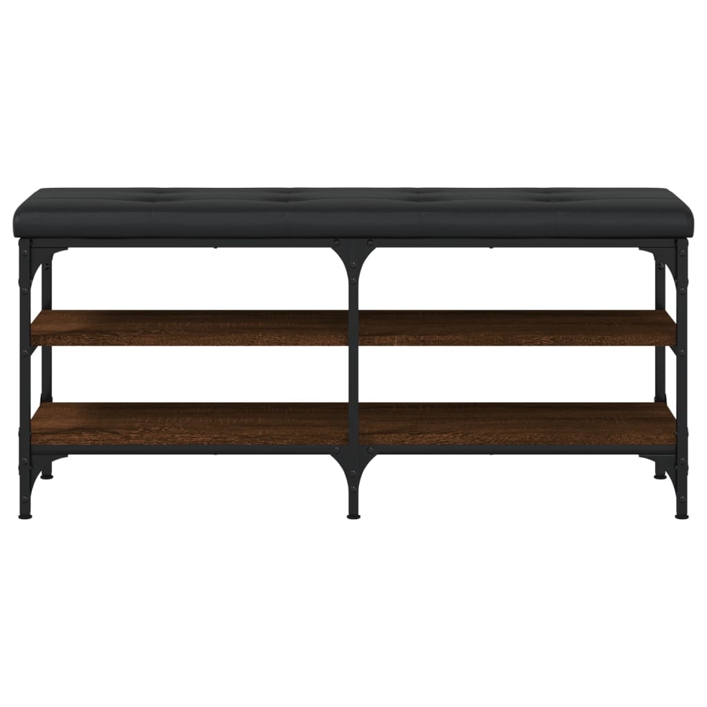 Schuhbank Braun Eichen-Optik 102x32x47 cm Holzwerkstoff - Pazzar.ch