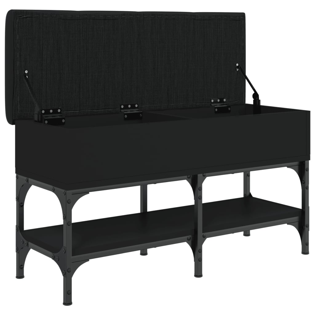 Schuhbank Schwarz 82x32x45 cm Holzwerkstoff - Pazzar.ch