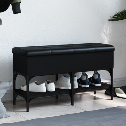 Schuhbank Schwarz 82x32x45 cm Holzwerkstoff - Pazzar.ch
