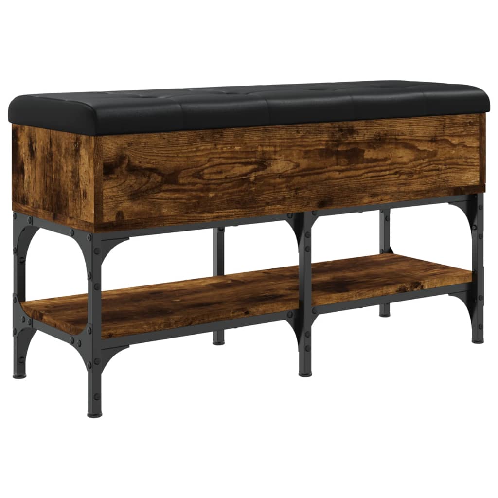 Schuhbank Räuchereiche 82x32x45 cm Holzwerkstoff - Pazzar.ch