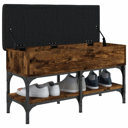 Schuhbank Räuchereiche 82x32x45 cm Holzwerkstoff - Pazzar.ch