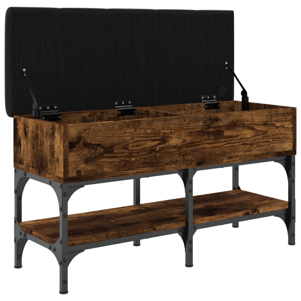 Schuhbank Räuchereiche 82x32x45 cm Holzwerkstoff - Pazzar.ch
