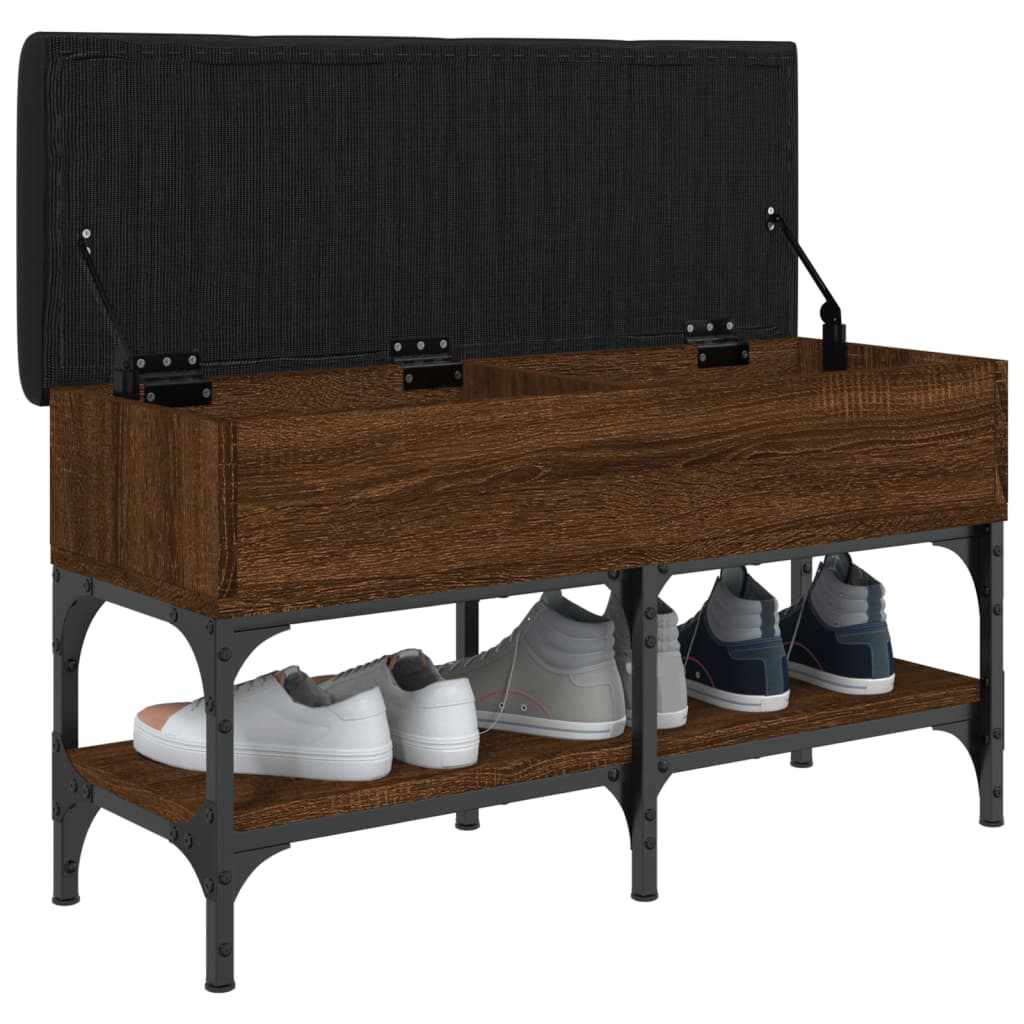 Schuhbank Braun Eichen-Optik 82x32x45 cm Holzwerkstoff - Pazzar.ch