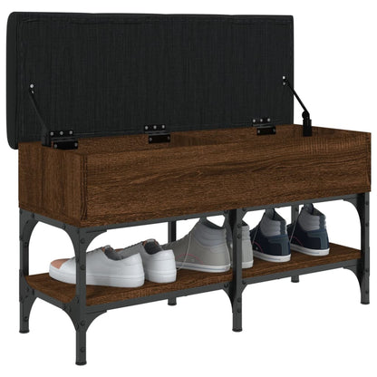 Schuhbank Braun Eichen-Optik 82x32x45 cm Holzwerkstoff - Pazzar.ch