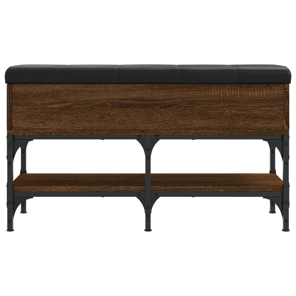 Schuhbank Braun Eichen-Optik 82x32x45 cm Holzwerkstoff - Pazzar.ch