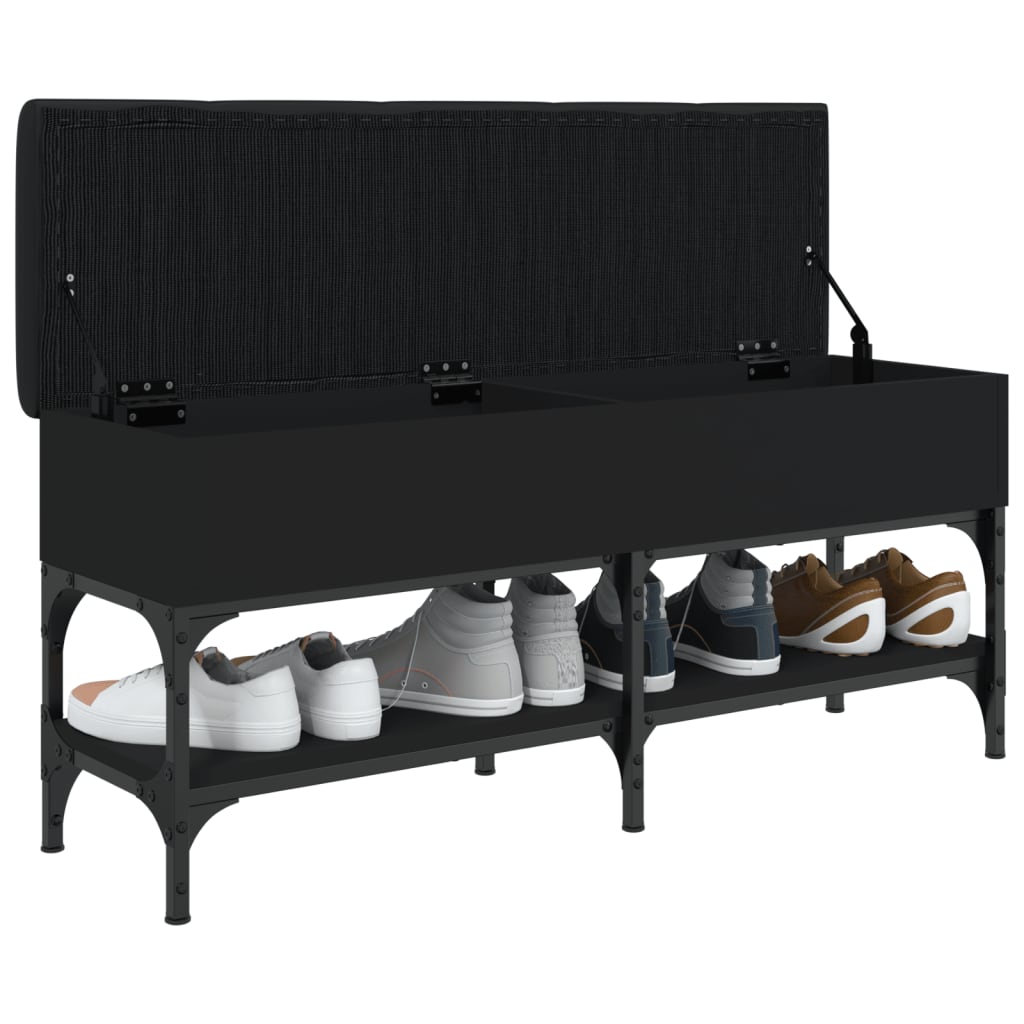 Schuhbank Schwarz 102x32x45 cm Holzwerkstoff - Pazzar.ch