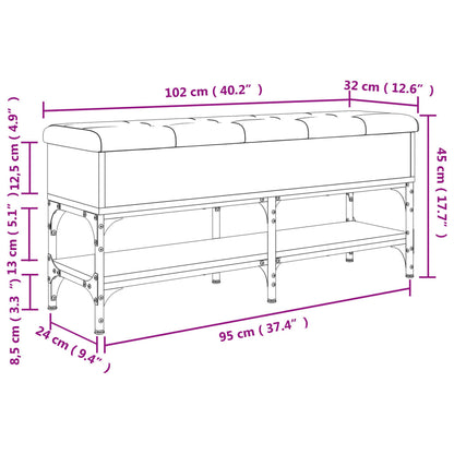 Schuhbank Schwarz 102x32x45 cm Holzwerkstoff - Pazzar.ch