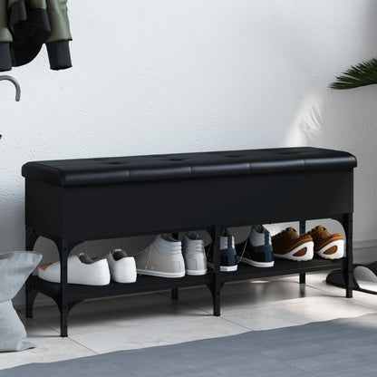 Schuhbank Schwarz 102x32x45 cm Holzwerkstoff - Pazzar.ch