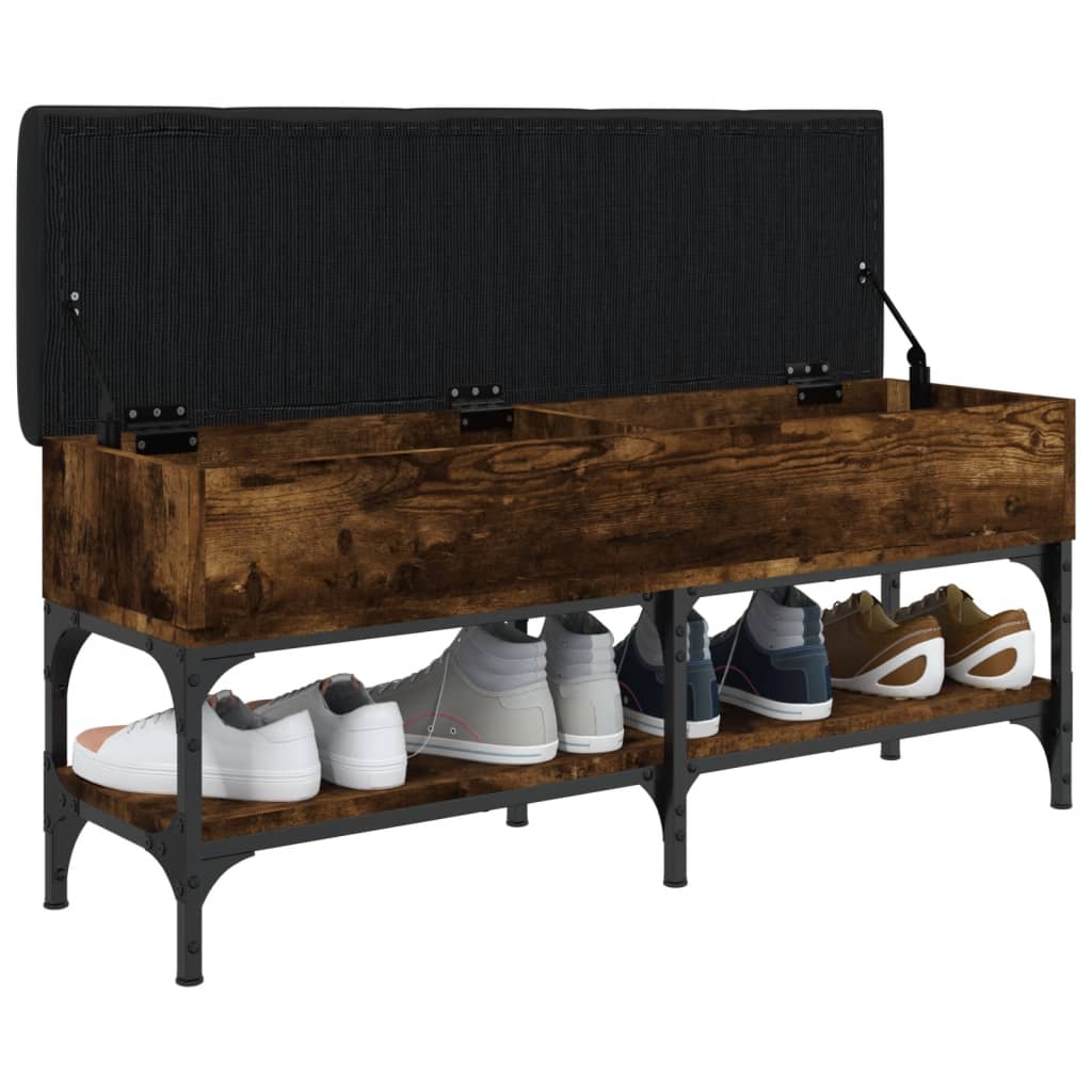 Schuhbank Räuchereiche 102x32x45 cm Holzwerkstoff - Pazzar.ch