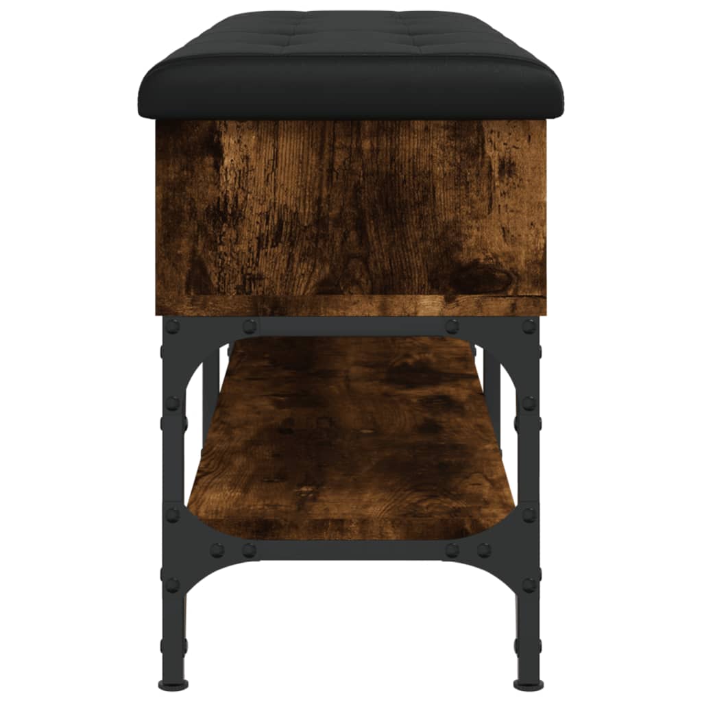 Schuhbank Räuchereiche 102x32x45 cm Holzwerkstoff - Pazzar.ch