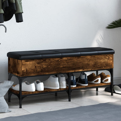 Schuhbank Räuchereiche 102x32x45 cm Holzwerkstoff - Pazzar.ch
