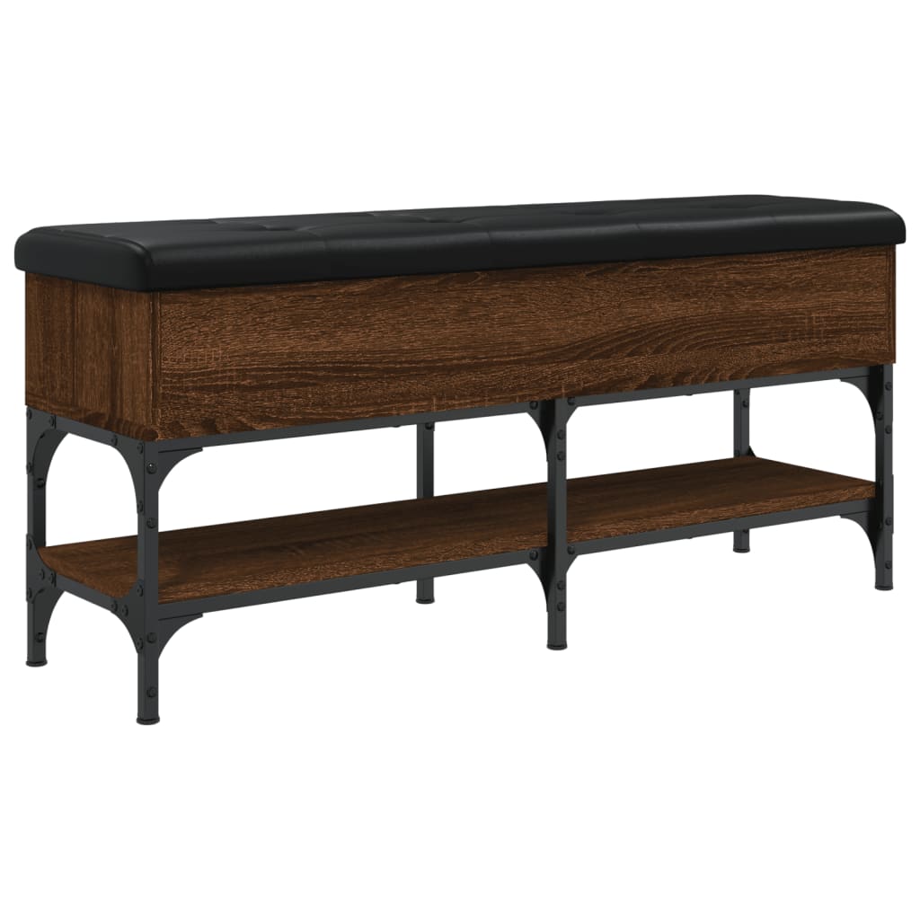Schuhbank Braun Eichen-Optik 102x32x45 cm Holzwerkstoff - Pazzar.ch