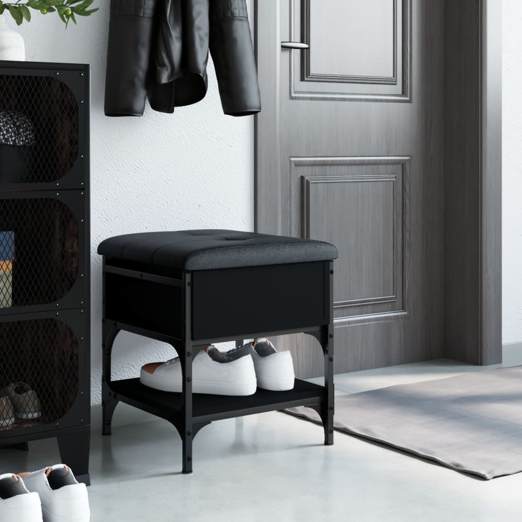 Schuhbank Schwarz 42x42x45 cm Holzwerkstoff - Pazzar.ch