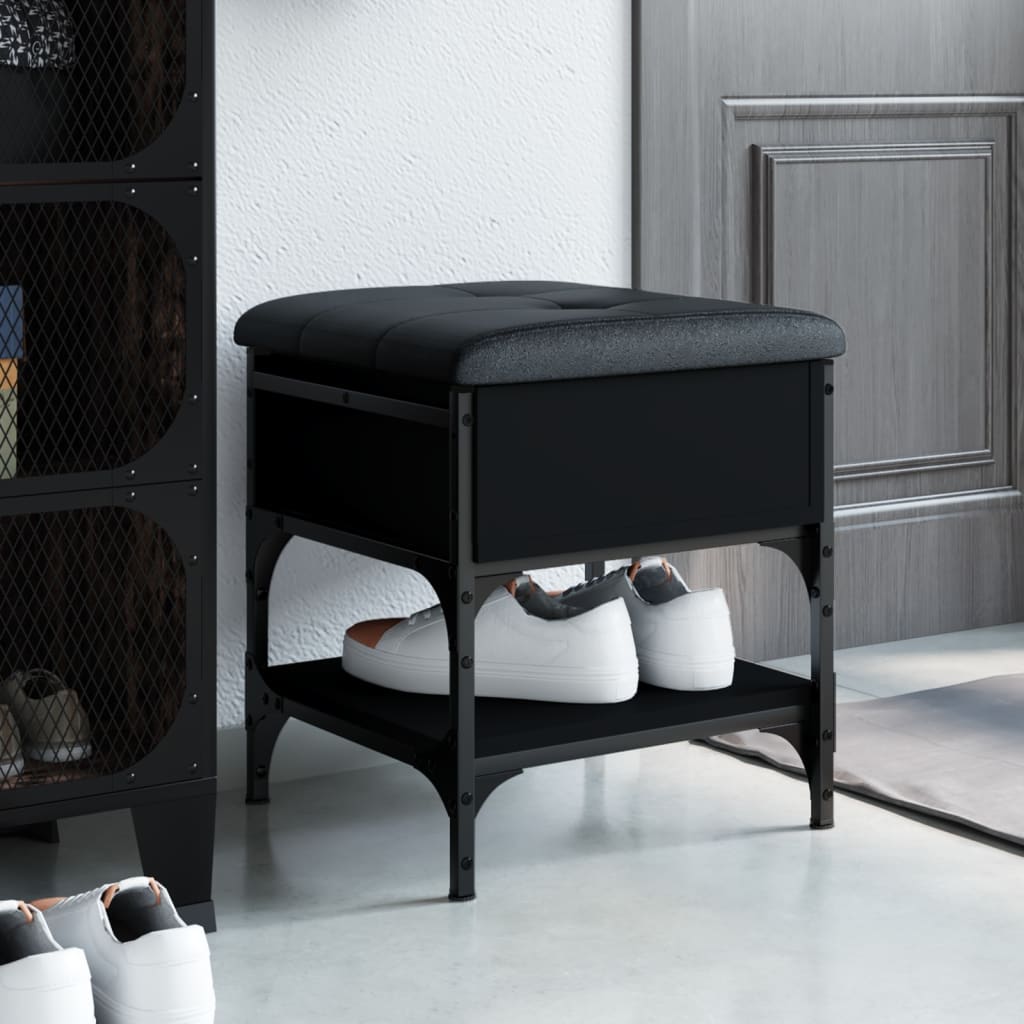 Schuhbank Schwarz 42x42x45 cm Holzwerkstoff - Pazzar.ch
