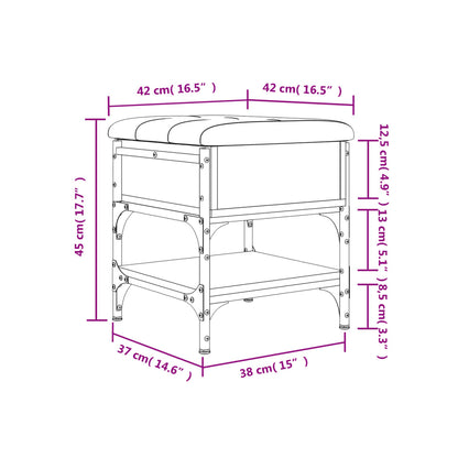 Schuhbank Sonoma-Eiche 42x42x45 cm Holzwerkstoff - Pazzar.ch