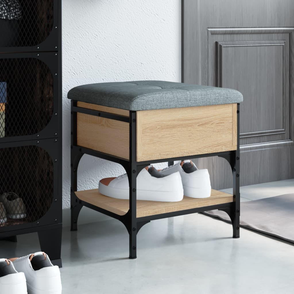 Schuhbank Sonoma-Eiche 42x42x45 cm Holzwerkstoff - Pazzar.ch