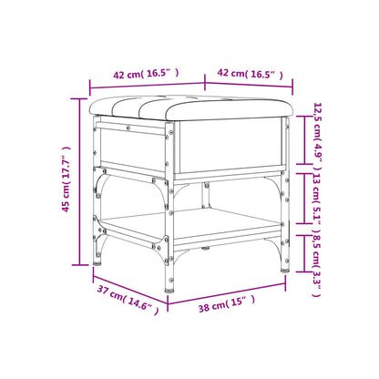 Schuhbank Grau Sonoma 42x42x45 cm Holzwerkstoff - Pazzar.ch