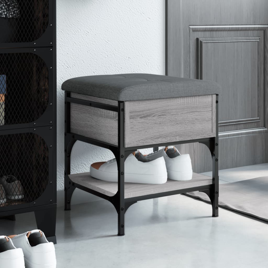 Schuhbank Grau Sonoma 42x42x45 cm Holzwerkstoff - Pazzar.ch