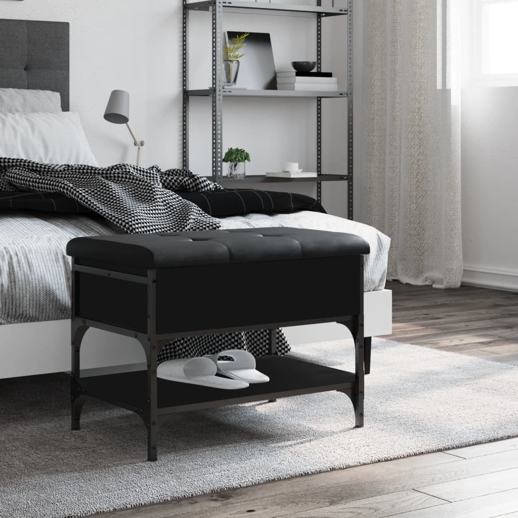 Schuhbank Schwarz 62x42x45 cm Holzwerkstoff - Pazzar.ch