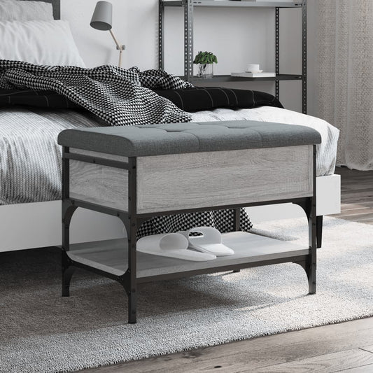 Schuhbank Grau Sonoma 62x42x45 cm Holzwerkstoff - Pazzar.ch