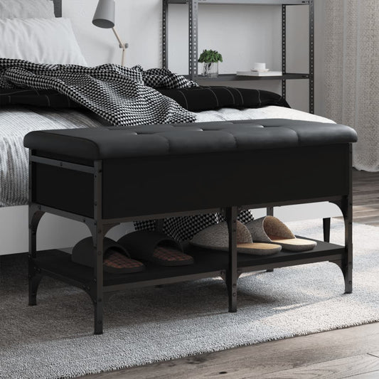 Schuhbank Schwarz 82x42x45 cm Holzwerkstoff - Pazzar.ch