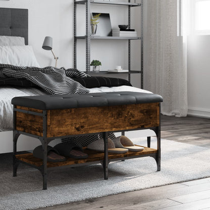 Schuhbank Räuchereiche 82x42x45 cm Holzwerkstoff - Pazzar.ch