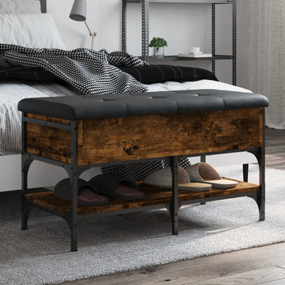 Schuhbank Räuchereiche 82x42x45 cm Holzwerkstoff - Pazzar.ch