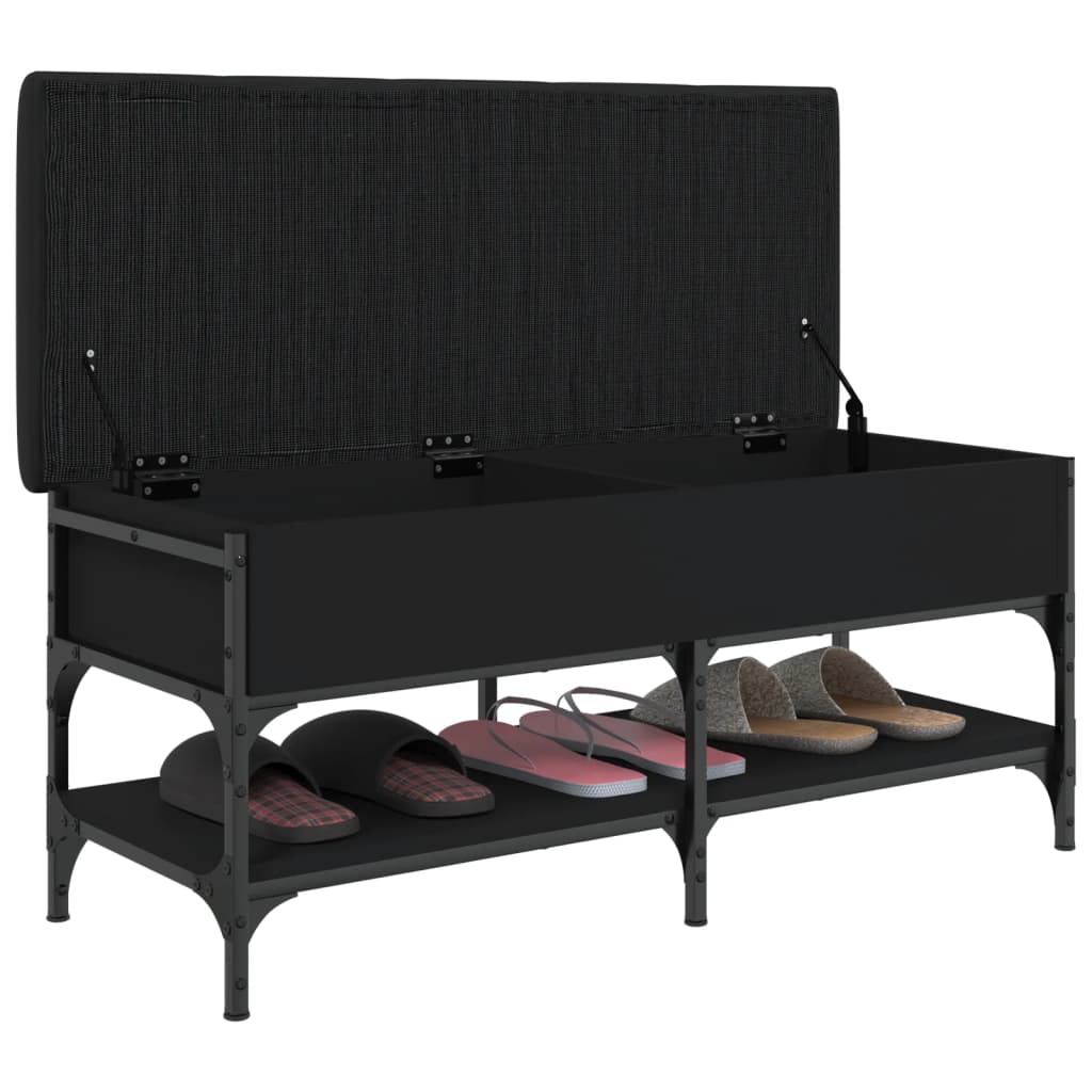 Schuhbank Schwarz 102x42x45 cm Holzwerkstoff - Pazzar.ch