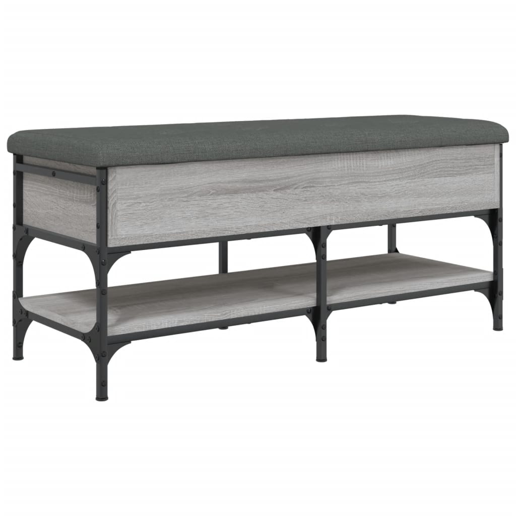 Schuhbank Grau Sonoma 102x42x45 cm Holzwerkstoff - Pazzar.ch