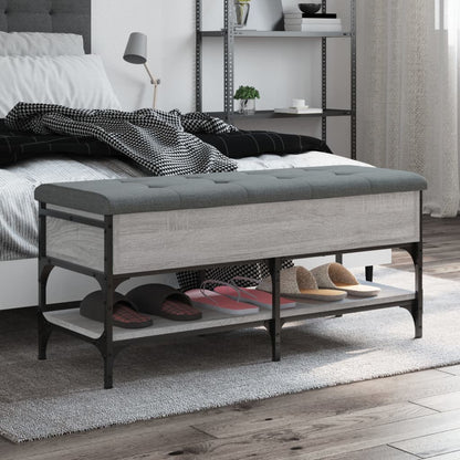 Schuhbank Grau Sonoma 102x42x45 cm Holzwerkstoff - Pazzar.ch