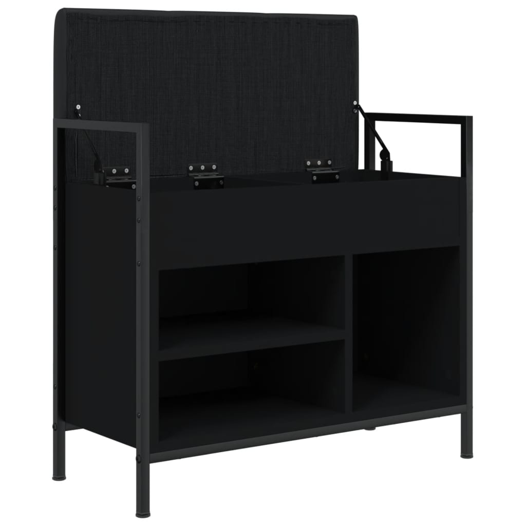 Schuhbank Schwarz 65,5x32x57,5 cm Holzwerkstoff - Pazzar.ch