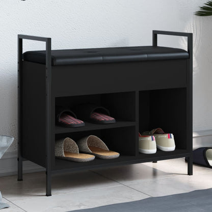 Schuhbank Schwarz 65,5x32x57,5 cm Holzwerkstoff - Pazzar.ch
