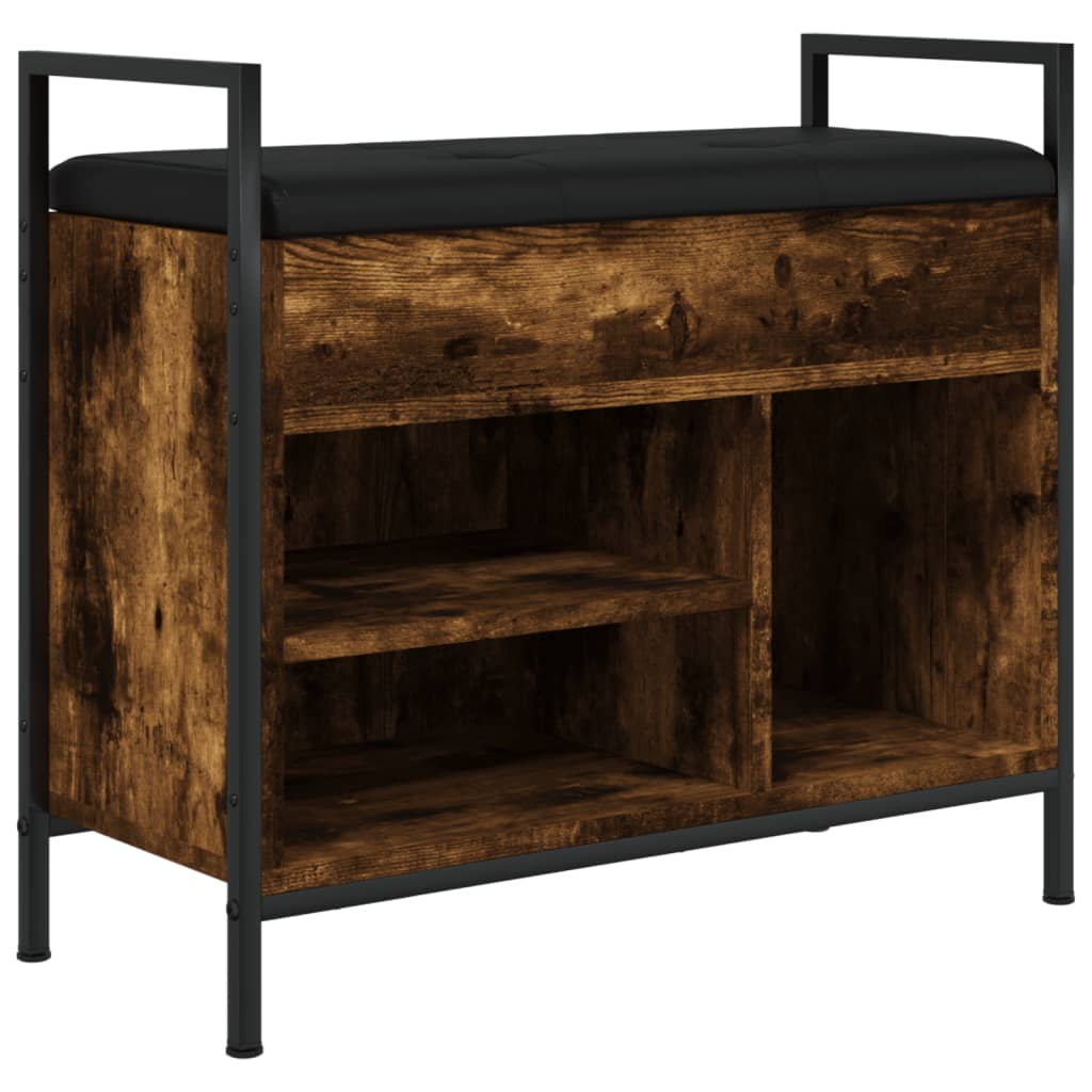 Schuhbank Räuchereiche 65,5x32x57,5 cm Holzwerkstoff - Pazzar.ch