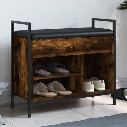 Schuhbank Räuchereiche 65,5x32x57,5 cm Holzwerkstoff - Pazzar.ch