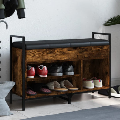 Schuhbank Räuchereiche 85,5x32x57,5 cm Holzwerkstoff - Pazzar.ch