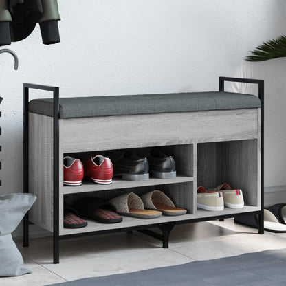 Schuhbank Grau Sonoma 85,5x32x57,5 cm Holzwerkstoff - Pazzar.ch