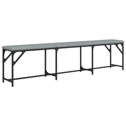 Essbank Hellgrau 186x32x45 cm Stahl und Stoff - Pazzar.ch