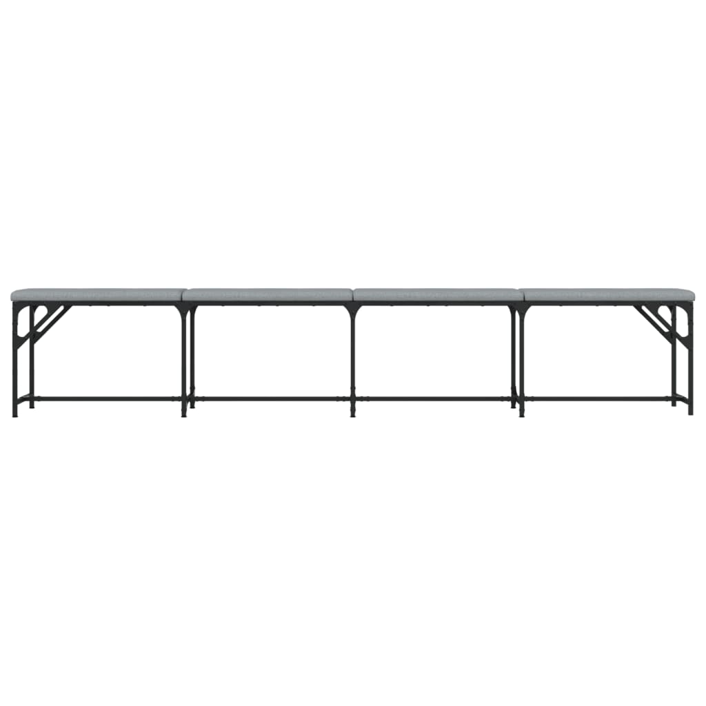 Essbank Hellgrau 248x32x45 cm Stahl und Stoff - Pazzar.ch