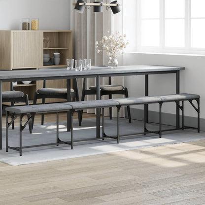 Essbank Hellgrau 248x32x45 cm Stahl und Stoff - Pazzar.ch