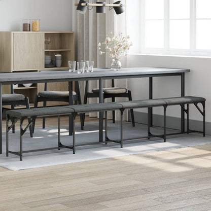 Essbank Dunkelgrau 248x32x45 cm Stahl und Stoff - Pazzar.ch