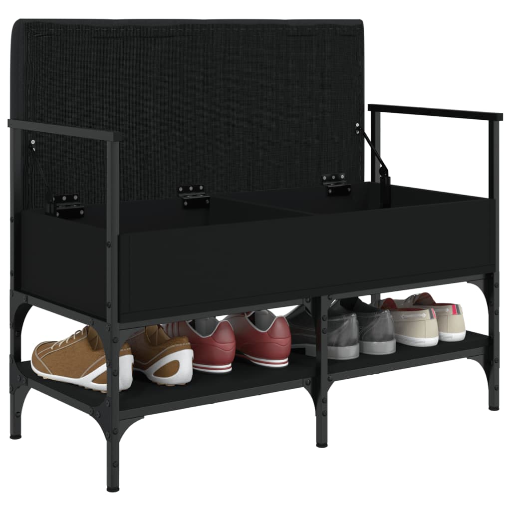 Schuhbank Schwarz 85,5x42x57,5 cm Holzwerkstoff - Pazzar.ch