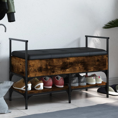 Schuhbank Räuchereiche 85,5x42x57,5 cm Holzwerkstoff - Pazzar.ch